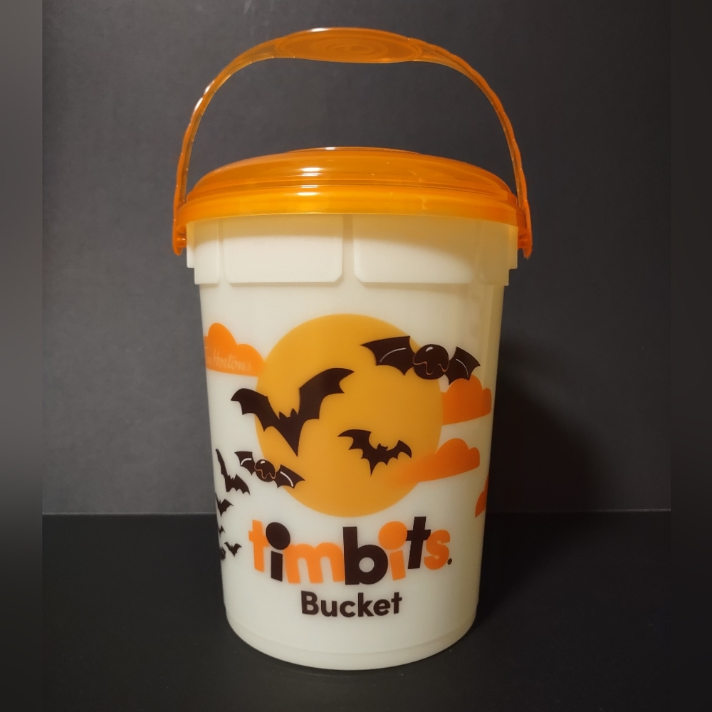 New 2023 Tim Hortons Halloween Timbits Bucket Glow In The Dark USA